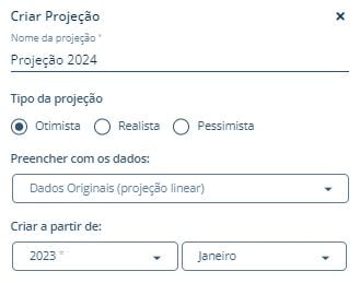 Modal Projeção